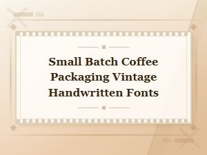 Artisan Coffee Labels with Vintage Handwritten Fonts